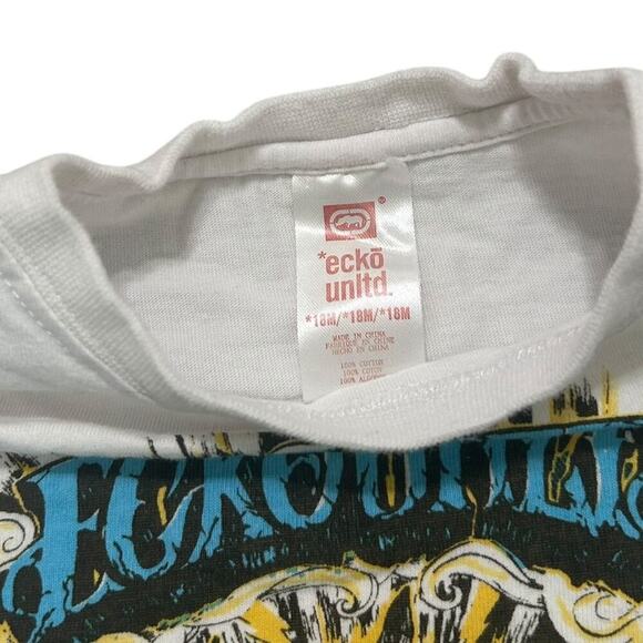 Ecko Unltd Rhino Street Art Y2K Graphic Baby T-shirt - Picture 3 of 3